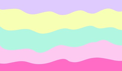 Abstract wave soft background Bright And Pastel Colors shapes. Abstract modern liquid template elements for posters, illustration. Use for wallpaper, print, paper, packaging, textile.