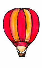 Watercolor aerostat.