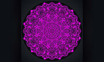 Abstract mandala background design with circles. Vector mandala pattern design.