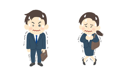 緊張する新社会人