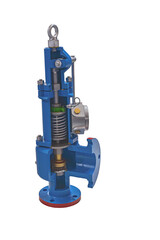 gas tap with a longitudinal section isolated on a white background