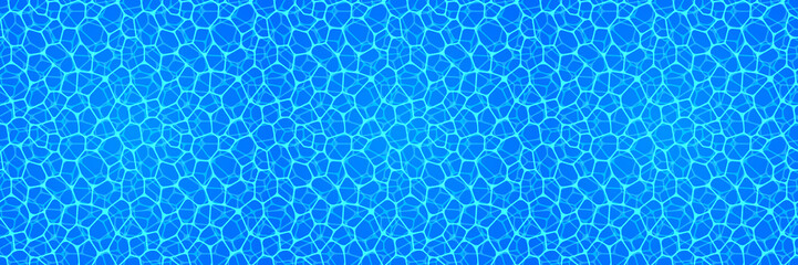 Swimming pool vector seamless pattern. Water surface template banner. Aquatic centers, spa background. Ocean repeated texture for summer travel and vacation wallpapers. Top view with ripple and waves.
