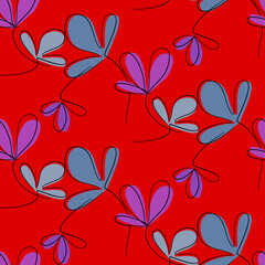 Seamless vector pattern with leaves 