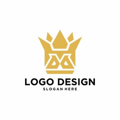 LUXURY LETTER DD KING QUEEN LOGO DESIGN