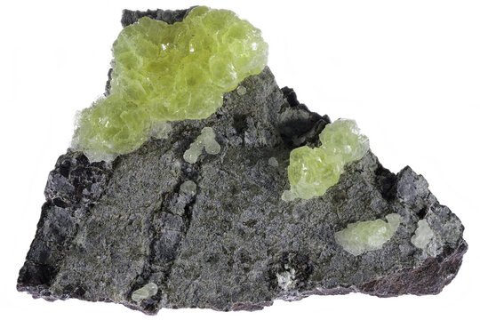 brucite on matrix from Killa Saifullah, Baluchistan, Pakistan isolated on white background