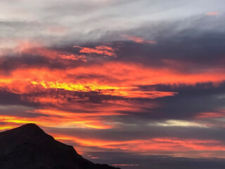 sunrise in the desert