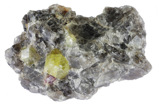 rhodizite from Madagascar isolated on white background