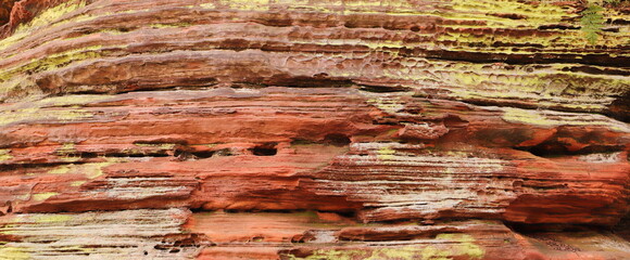 a colorful sandstone rock as background 