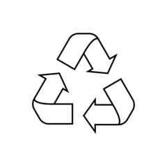 Recycle icon in line style