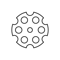 Revolver cylinder icon in line style