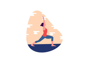 illustration of a woman doing yoga