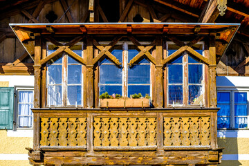 historic building at the old town of Garmisch-Partenkirchen
