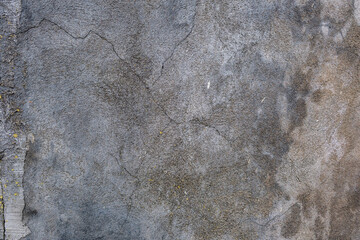 surface of concrete gray wall  in cracks