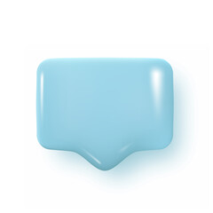 3d blue shiny message dialog button . Vector