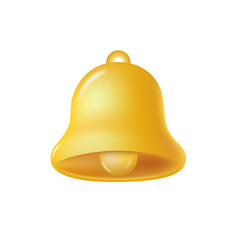 3d ringing bell icon. Reslistic vector