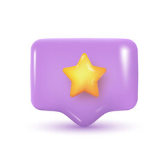 3d purple shiny message dialog button . Vector