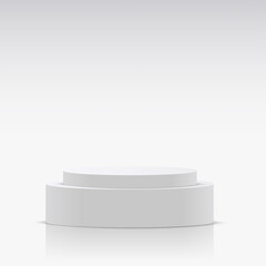 Abstract background with white color podium for presentation. Vector