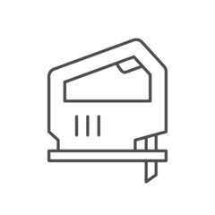 Electric jigsaw line outline icon
