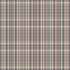 Seamless tartan plaid pattern with texture and pastel color.