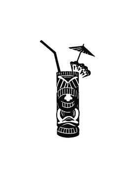 illustration of a cocktail with a straw
