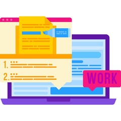 Work icon organize environment vector to-do list