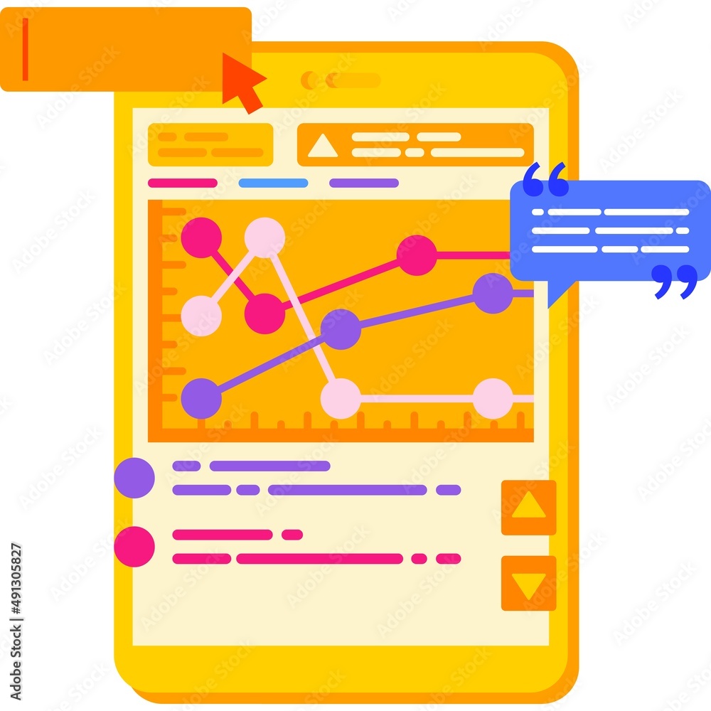 Poster work icon mobile app to track productivity vector