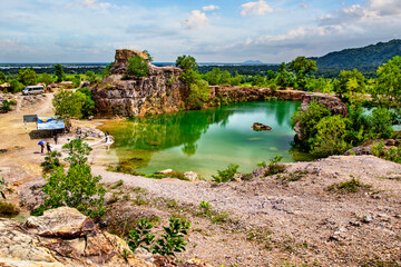 Fototapeta premium Ta Pa Lake in Tri Ton, Vietnam