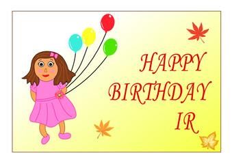 Little Girl birthday card