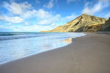 Gorgeous Caribbean Beach, Ocean High Mountain, Beautiful Tropical Beach View