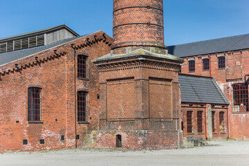 Detail of the historic factory Toekomst in Scheemda, Netherlands