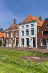Fototapeta na wymiar Historic houses in the center of Bad Nieuweschans, Netherlands