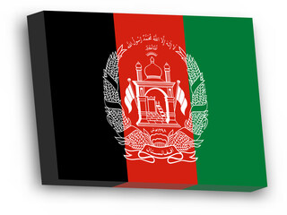 3D vector flag of Afghanistan