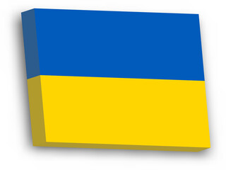 3D vector flag of Ukraine