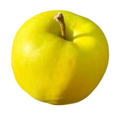 yellow apple isolated on white