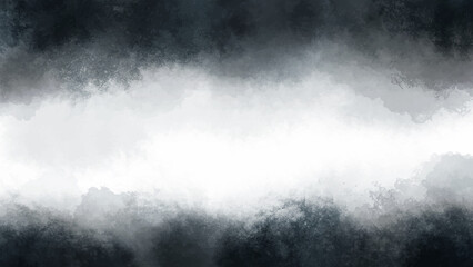 Hand painted black and white watercolor texture abstract background.