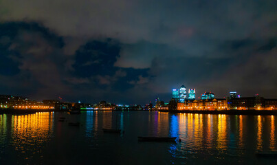 Fototapeta na wymiar view of the city at night London England