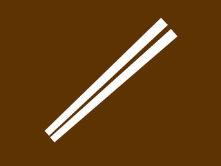 シンプルな箸アイコン：白