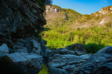 rocks rivers mountains Switzerland
