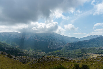 landscape in the Mountains near the sea, mallorca , Spain