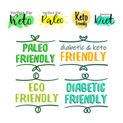 Diet nutrition product label set, sticker design