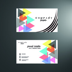 Business card design white and black background