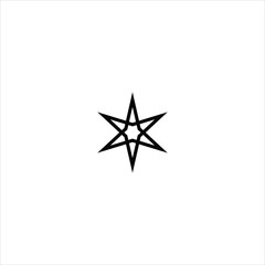 letter a logo vector star template