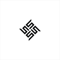 letter s logo vector geometric template