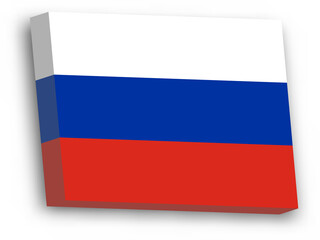 3D vector flag of Russia