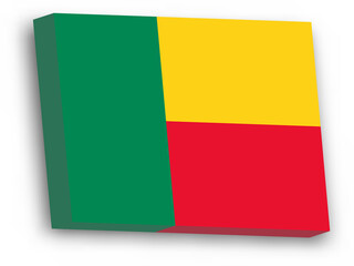 3D vector flag of Benin