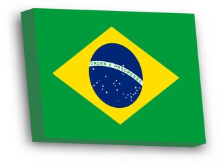 Obraz premium 3D vector flag of Brazil