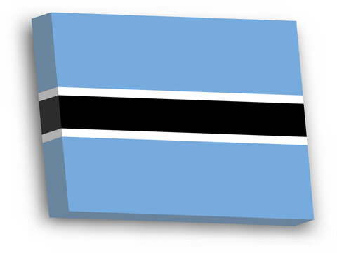 3D vector flag of Botswana