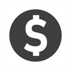 Dollar icon on white background. EPS 10