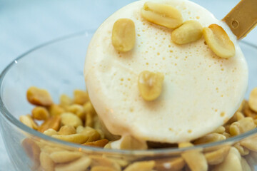 Peanut and creamy ice cream