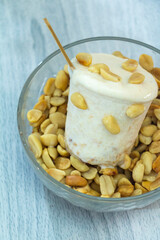 Peanut and creamy ice cream